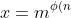 x=m^{\phi(n)} + n^{\phi(m)}